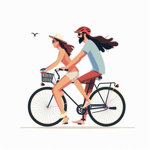 Vecteur couple à vélo 3