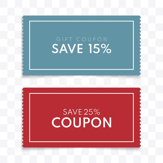 Coupon Remise Bon Cadeau Vecteur