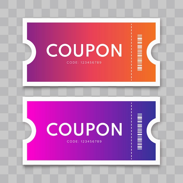 Coupon Remise Bon Cadeau Vecteur