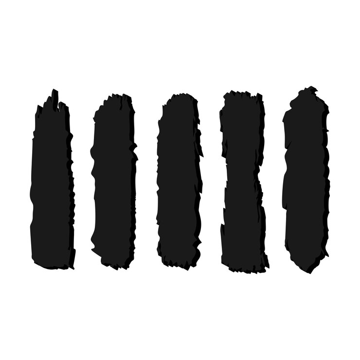 Vecteur coups de pinceau noir avec le mot art en bas à droite.
