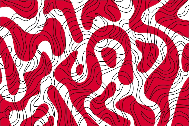 Vecteur des coups de pinceau ondulés et tourbillonnés isolés sur un fond transparent des lignes de doodle papier peint abstrait