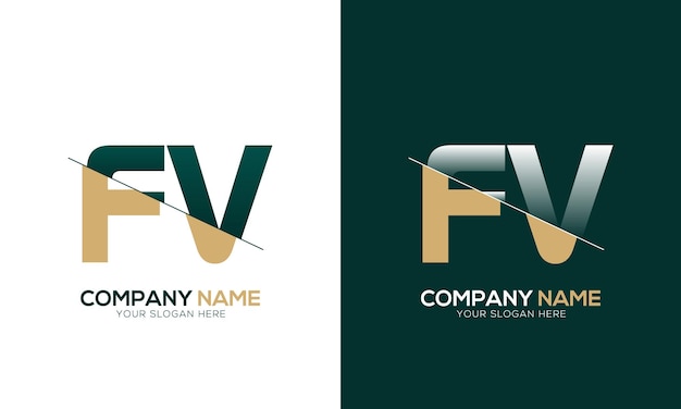 Coupure de lettre FA AF et logo lié avec conception de logo de monogramme créatif