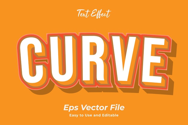 Courbe D'effet De Texte Modifiable