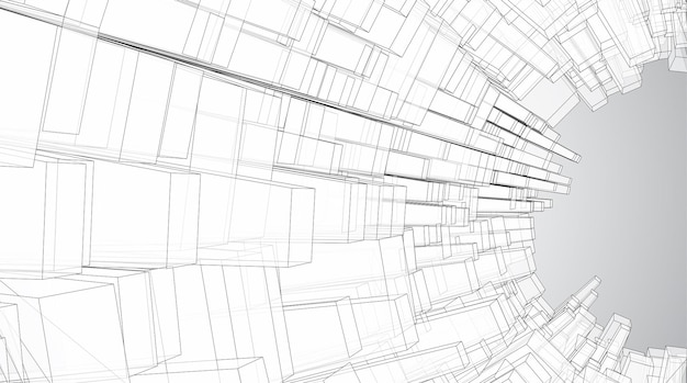 Courbes et formes carrées abstraites de fond géométrique de vecteur