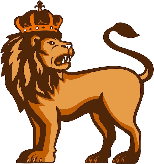 La Couronne Du Roi Lion à L'aspect Rétro