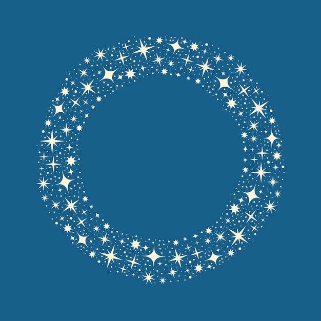 Couronne D'étoiles Avec Fond Bleu