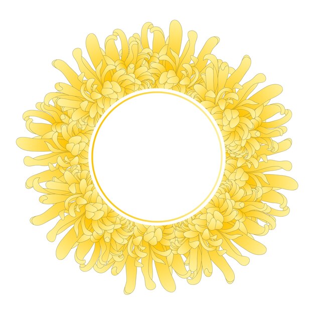 Couronne De Fleur De Chrysanthème Jaune