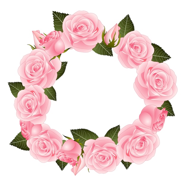 Couronne De Fleurs Rose Rose