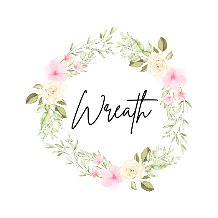 Vecteur couronne florale aquarelle avec des fleurs et des feuilles