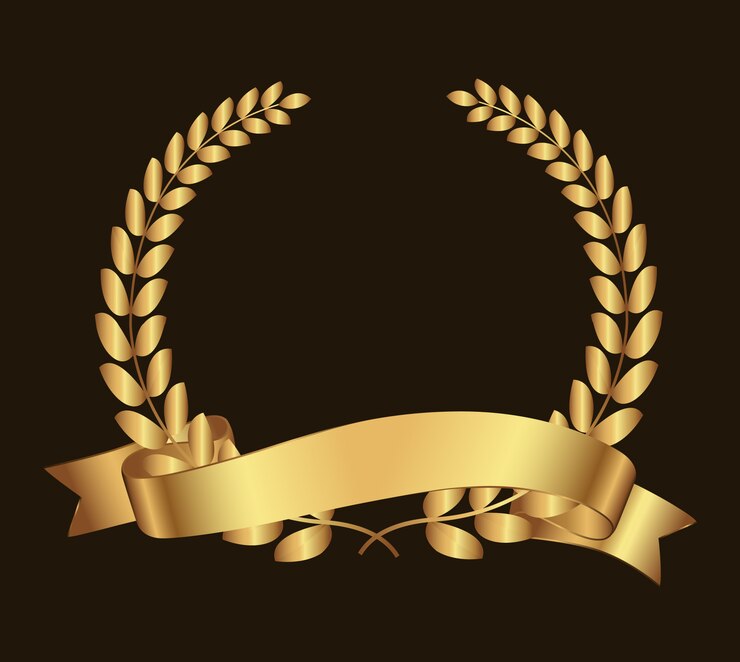 Couronne de laurier de luxe rétro