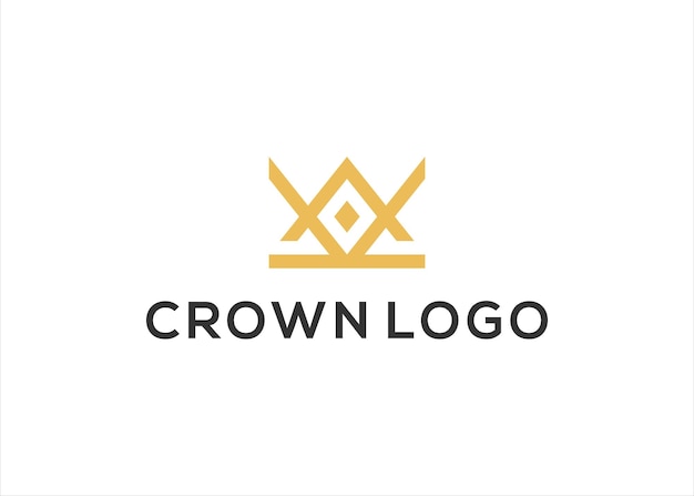 Vecteur couronne logo template vecteur icône illustration design