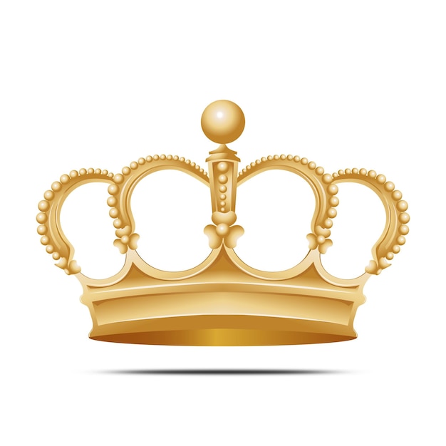 une couronne en or avec une couronne d'or dessus
