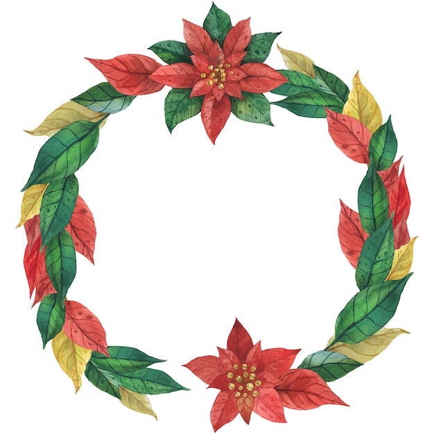 Couronne De Poinsettia Etoile De Noël