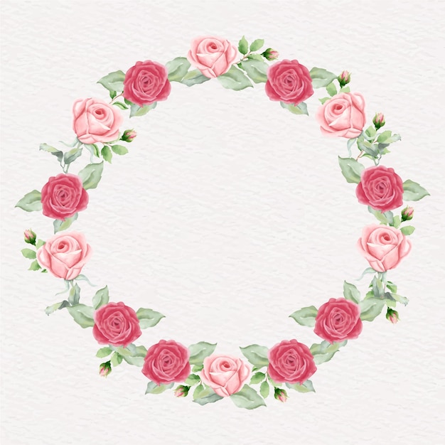 Couronne De Roses Aquarelle