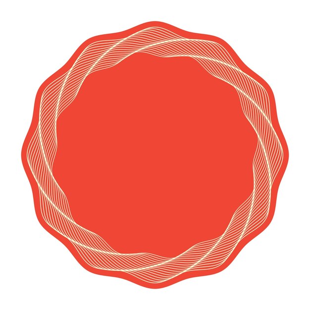 Vecteur couronne vectorielle orange de carte de noël vectorielle avec des ondes simples