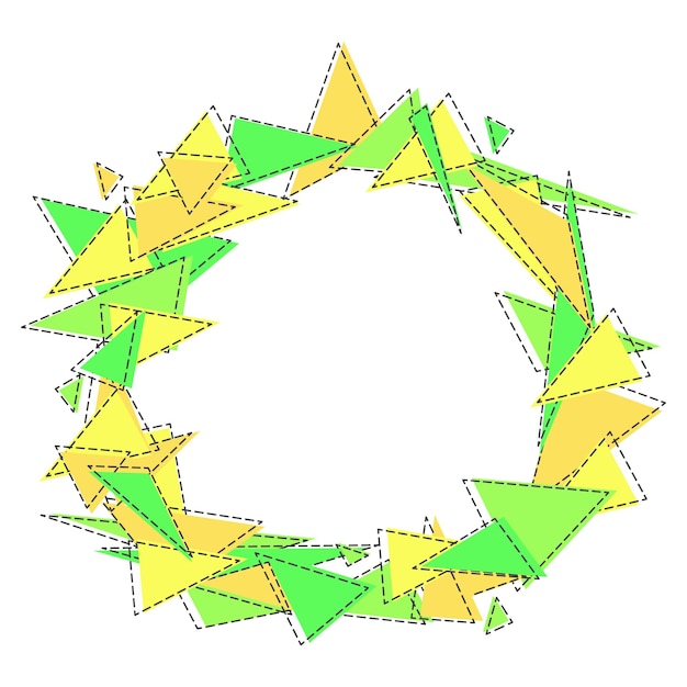 couronnes abstraites de ligne plate avec une géométrie de couleur plaque