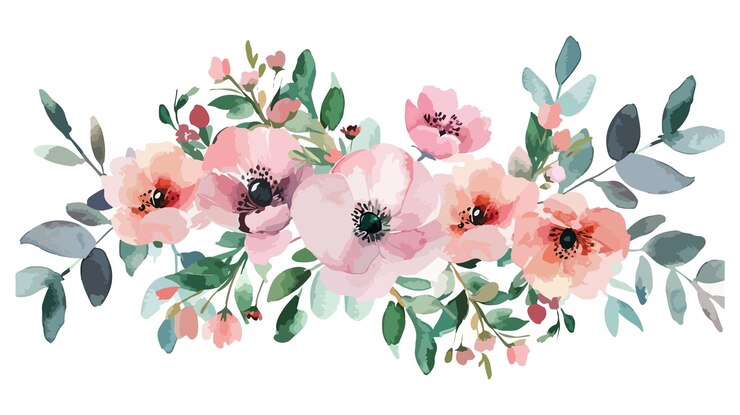 Vecteur des couronnes roses, un bouquet de fleurs d'eau