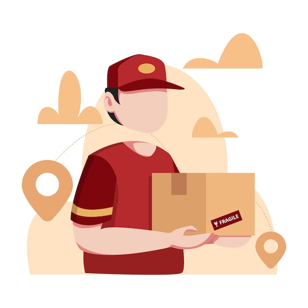 Courrier apporter le paquet