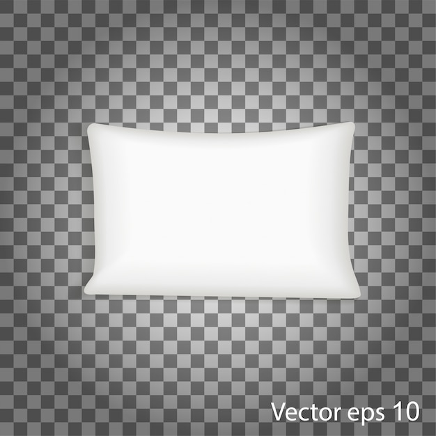 Vecteur coussin carré blanc