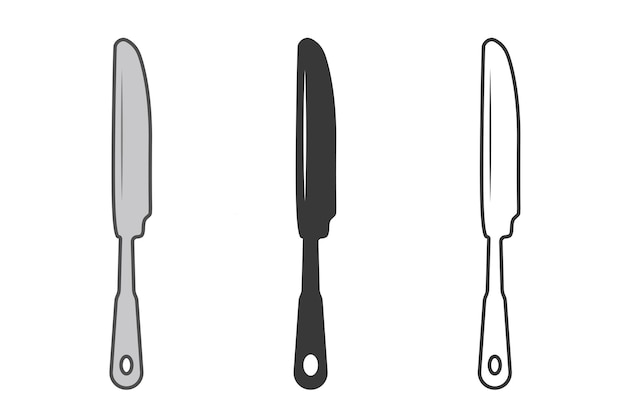 Couverts, couteau, vecteur, couteau, vecteur, restaurant, équipement, coutellerie, silhouette, couteau Clipart