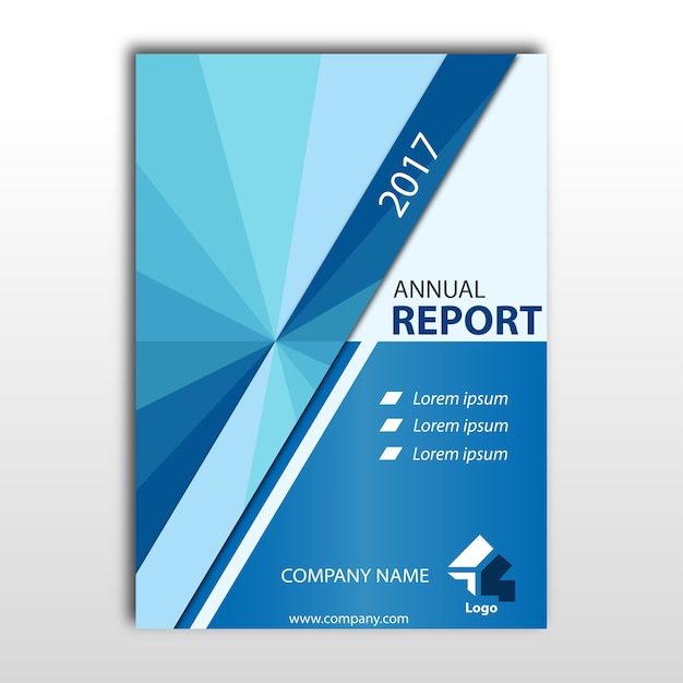 Couverture De Carte De Rapport De Ligh Blue Business Company