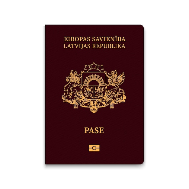 Couverture Du Passeport De La Lettonie
