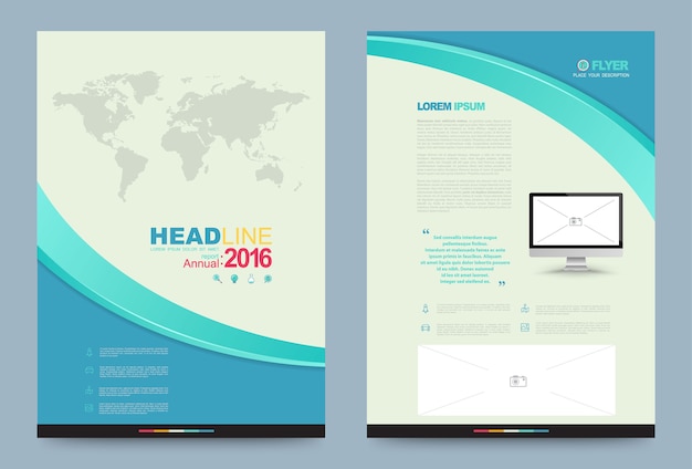 Couverture Du Rapport Annuel Brochure Brochure Flyer Format A4