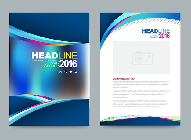 Couverture Du Rapport Annuel Brochure Brochure Flyer Format A4