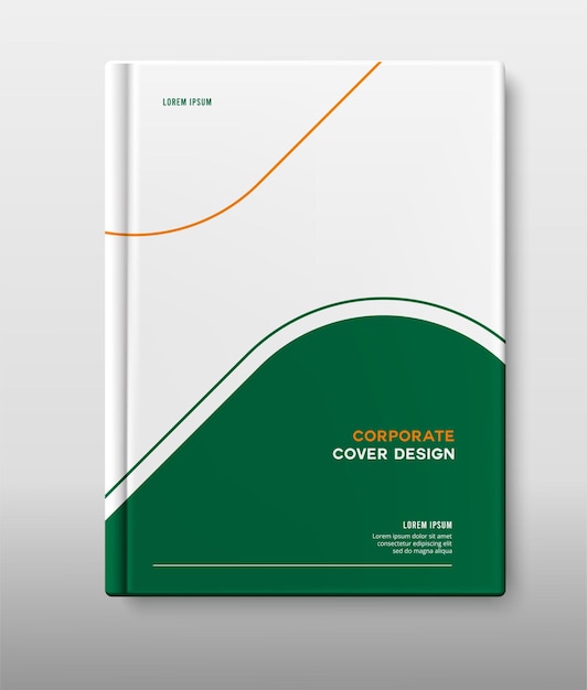 Vecteur couverture du rapport annuel de l'entreprise design minimaliste