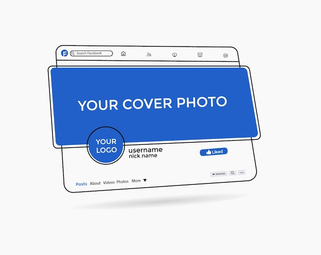 couverture d'entreprise Facebook dans un style moderne