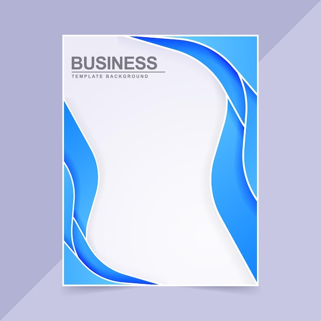 Couverture d'entreprise de style vague abstraite bleue