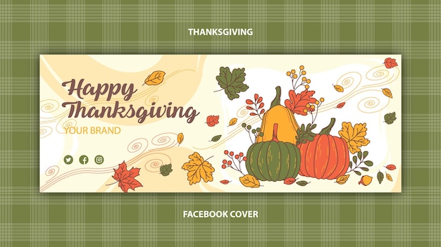 Couverture Facebook De Citrouille De Thanksgiving Earth Tone