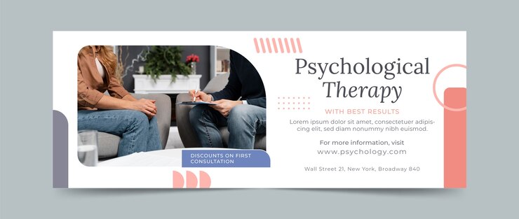 Vecteur couverture facebook consultation psychologue