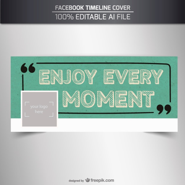 Vecteur couverture facebook lettrage vintage