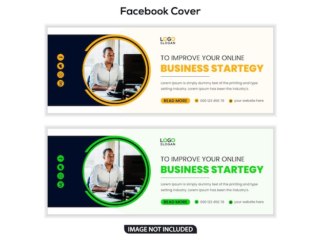 Couverture facebook des médias sociaux d'affaires modernes