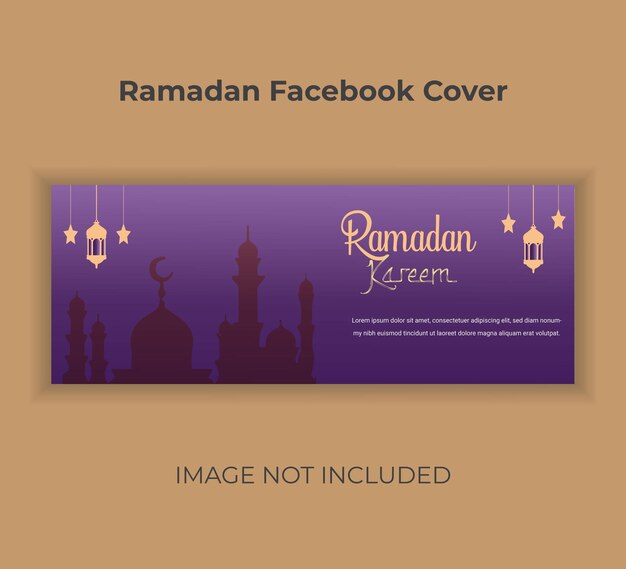 Couverture Facebook pour la célébration islamique traditionnelle du Ramadan Kareem