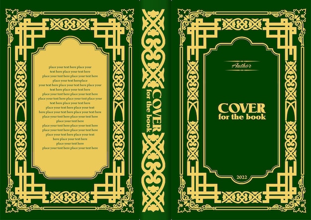 Couverture De Livre Ornée Et Anciens Cadres D'ornement Rétro Royal Golden Style Design Vintage Border à Imprimer Sur Les Couvertures De Livres