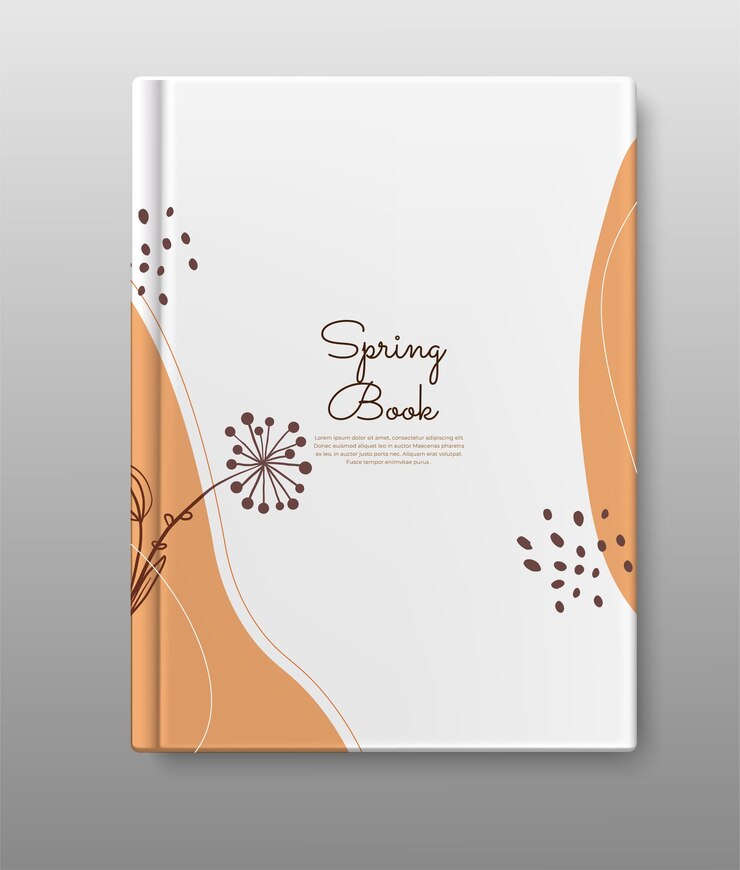 Vecteur couverture de livre de printemps élément minimalis conception de fleurs