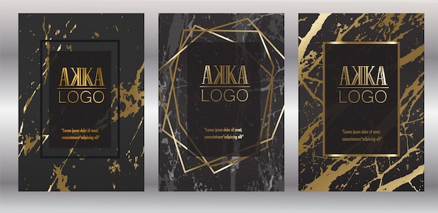 Couverture de luxe Premium Menu Design Géométrique