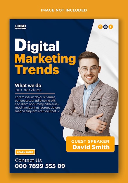 une couverture de magazine pour le marketing numérique avec le marketing numérique