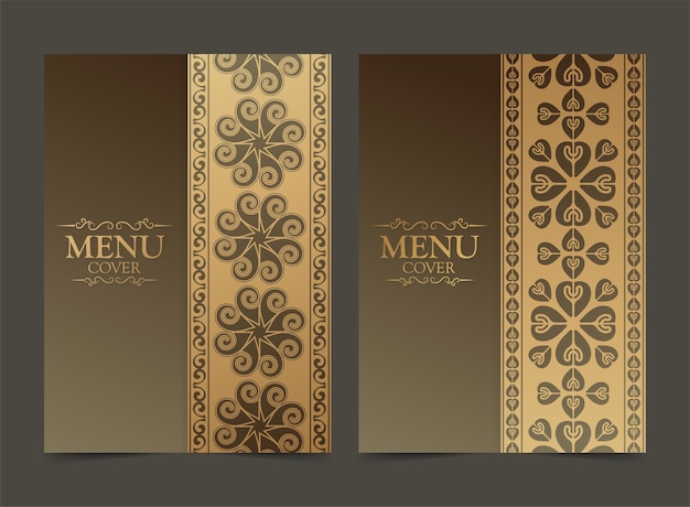 Vecteur couverture de menu premium de luxe