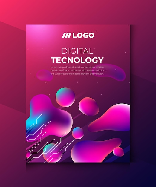 Une Couverture Pour Une Entreprise De Technologie Numérique.