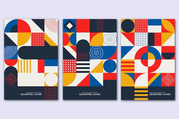 Couverture vintage colorée pour la collection de livres
