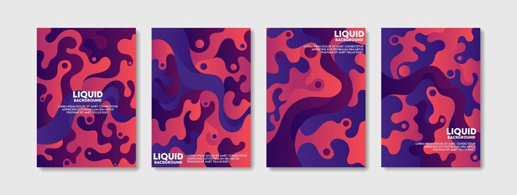 Vecteur couvertures abstraites de fond liquide et bannière dégradée à la mode