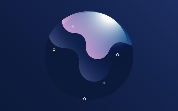 Couvertures de bannière de couleur liquide Composition de formes fluides Affiches de design futuriste vector Illustration
