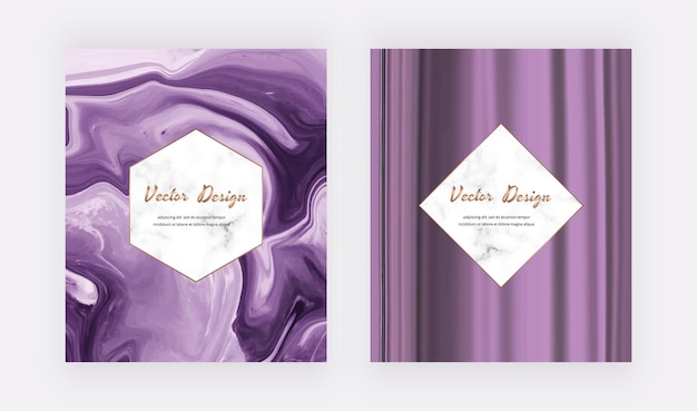 Couvertures D'encre Liquide Violettes Pour Les Invitations
