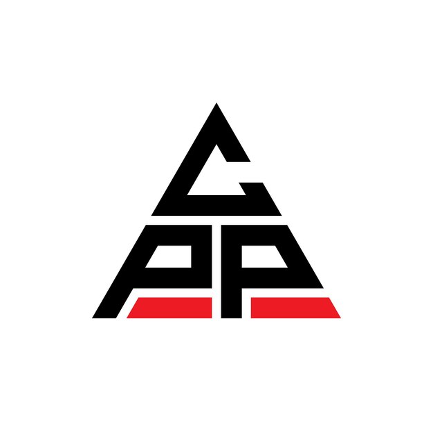 CPP triangle lettre logo design avec la forme du triangle CPP design du triangle logo monogramme CPP modèle de logo vectoriel triangle avec la couleur rouge CPP logo triangulaire Simple Logo élégant et luxueux