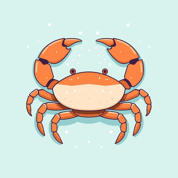 Un crabe sur un fond bleu