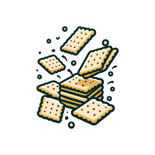 Vecteur crackers ai image générée