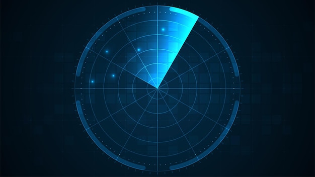 Écran radar Fond de technologie abstraite